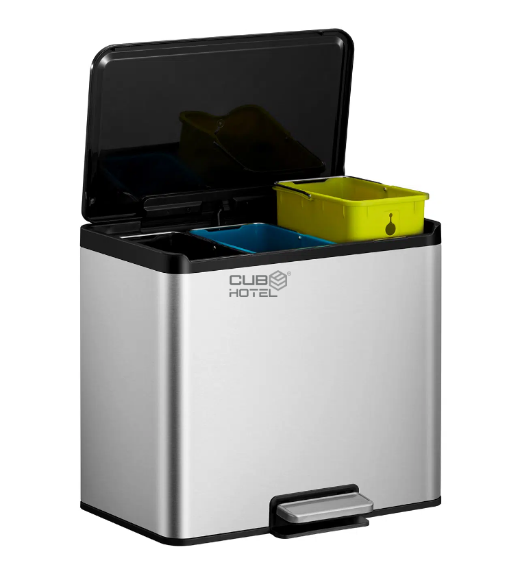 Balde com Pedal 9+9+9L Inox Mate EKO Essential 